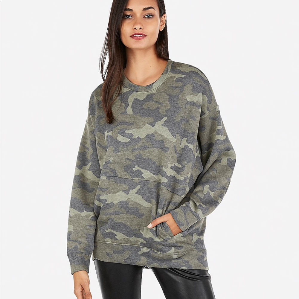 Express camo sweatshirt